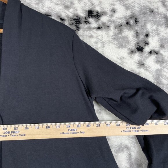 Cuddl Duds Comfortwear Cardigan Womens Size Small Black Stretch Lounge - Picture 3 of 9